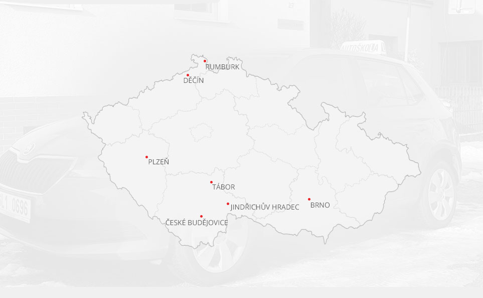 Kde najdete autoškolu LUKAS - mapka